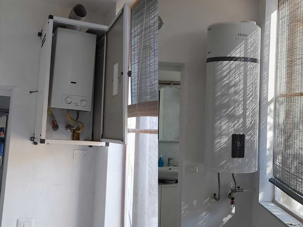 Sostituzione scaldino a gas con boiler